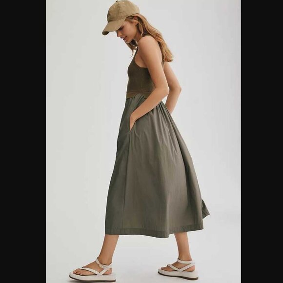 New S Anthropologie x Daily Practice Placid sweater dress in Moss Green - Picture 3 of 11